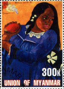 Stamp, Paul Gauguin, Cinderellas,  , Paintings