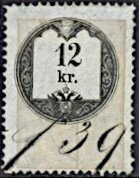Stempel Marke 1858 12kr