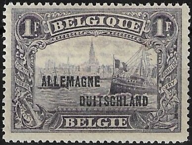 Surcharge "Allemagne Duitschland" on Antwerp