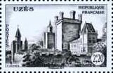 Stamp, Uzes Château, France,  , Buildings, Palaces