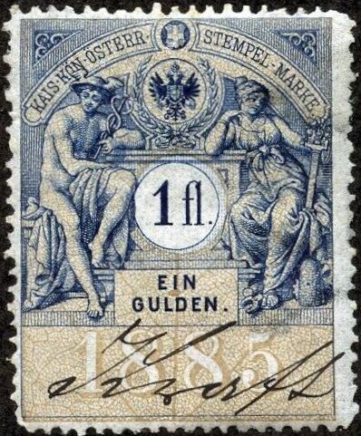 Stempel Marke 1885 1fl