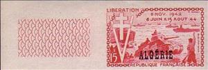 Stamp, Debarquement, Algeria,  , Anniversaries and Jubilees, Tanks