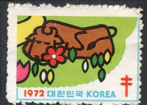 Stamp, Tuberculosis, Cinderellas,  , Bulls and Cows, Flowers, Tuberculosis / TBC