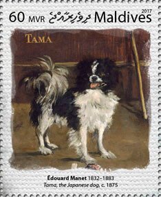 "Tama, the Japanese Dog" (c. 1875), by Edouard Manet