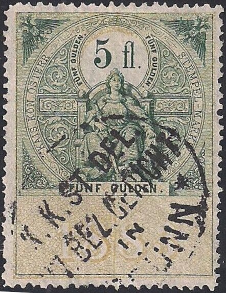 Stempel Marke 1883 5fl