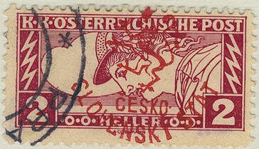 Stamp, Austria Stamps Overprinted "ČESKO-SLOVENSKÝ STÁT" and Lion, Czechoslovakia,  , Gods and goddesses, Mythology