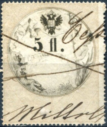 Stempel Marke 1858 5fl