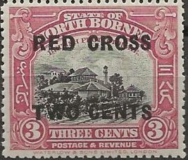 Railroad Station of Jesselton - surcharged