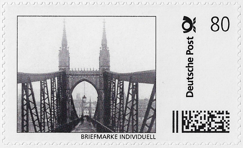 80: 150 years bridge Eiserner Steg Frankfurt: 1890 empty