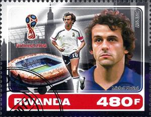 Stamp, Michel Platini, Cinderellas,  , Famous People, Football (Soccer), Sports