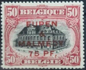 Stamp, Surcharge "Eupen & Malmédy" on Louvain, Belgium,  , Buildings, Education, Libraries, Universities