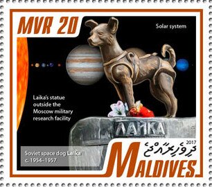 Statue of Soviet Space Dog Laika