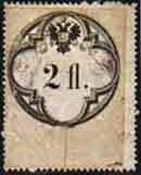 Stamp, Stempel Marke 1858 2fl, Austria,  , Numbers