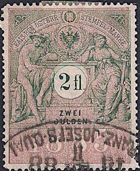 Stempel Marke 1885 2fl