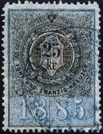 Stempel Marke 1885 25kr