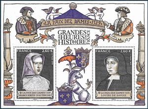 Souvenir Sheet, Great Moments In French History : Peace of the Ladies, France,  , Women