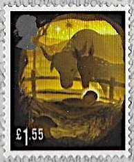 Stamp, Manger Scene, United Kingdom of Great Britain & Northern Ireland,  , Christmas