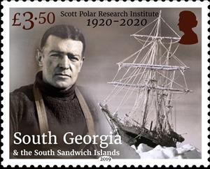 Stamp, Centenary of Scott Polar Research Institute, Falkland Islands, Dependencies,  , Explorers, Sailing Ships
