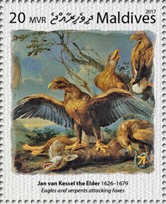 "Eagles and Serpents Attacking Foxes", by J. v. Kessel Eld.