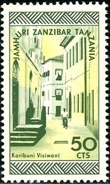 Stamp, Welcome to the islands, Zanzibar,  , Townscapes / City Views
