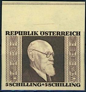 Stamp, Dr. Karl Renner (1870-1950) federal president, Austria,  , Heads of State, Politicians