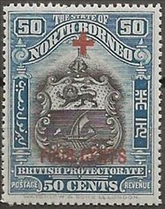 Stamp, Coat of Arms Overprinted, North Borneo,  , Coats of Arms