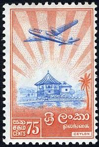 Stamp, Redrawn, Sri Lanka,  , Aviation, Aircrafts