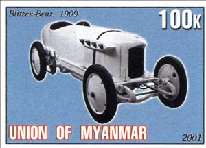Stamp, Blitzen-Benz 1909, Cinderellas,  , Cars