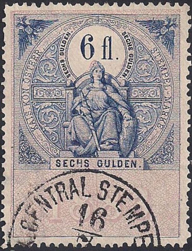 Stempel Marke 1883 6fl