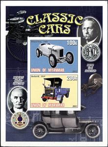 Mini Sheet, Classic Cars, Cinderellas,  , Cars