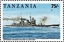 Japanese cruiser Haguro in Java Sea