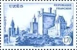 Stamp, Uzes Château, France,  , Buildings, Palaces