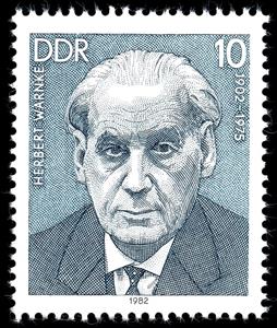 Stamp, Herbert Warnke, Germany, Democratic Republic,  