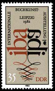 Stamp, International Book Art Exhibition IBA '82 Leipzig, Germany, Democratic Republic,  