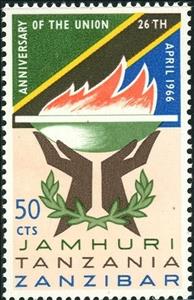 Stamp, Hands and flame, Zanzibar,  , Hands