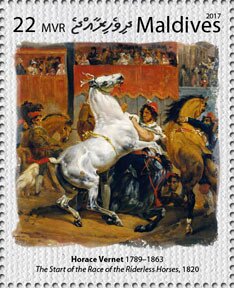 "Start of the Race of Riderless Horses", by Horace Vernet
