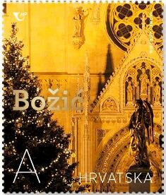Christmas : View of Front of Zagreb Cathedral