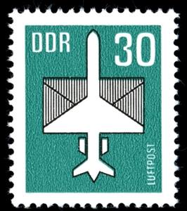 Stamp, Airmail, Germany, Democratic Republic,  