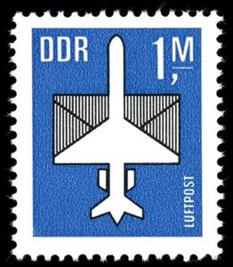 Stamp, Airmail, Germany, Democratic Republic,  