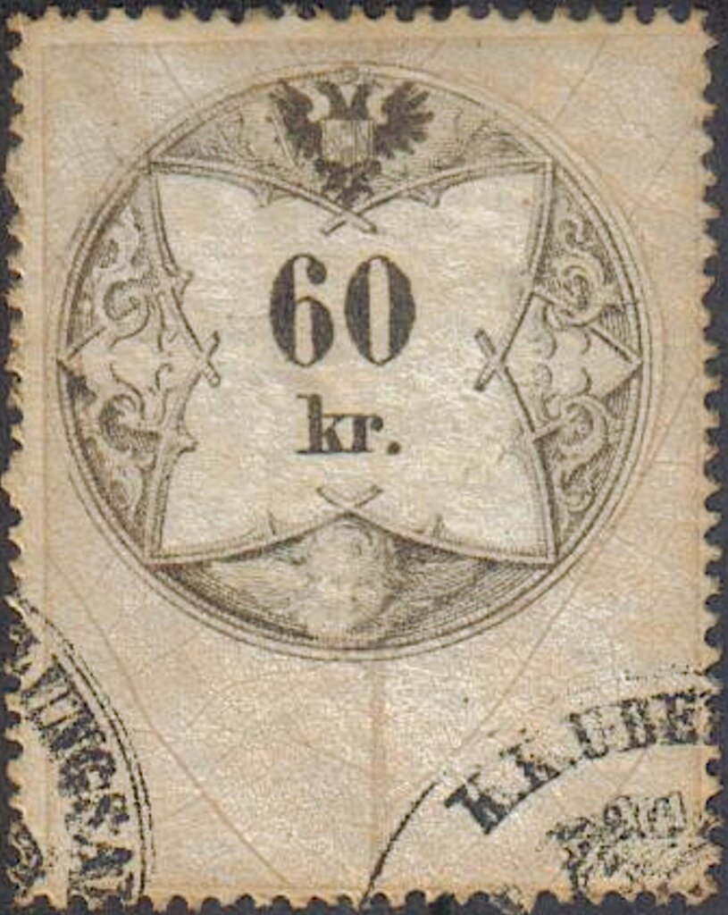 Stempel Marke 1858 60kr