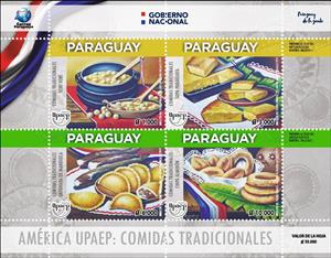 Souvenir Sheet, UPAEP : Traditional Foods, Paraguay,  , Food, Gastronomy