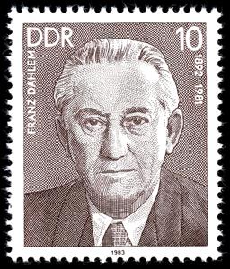 Stamp, Franz Dahlem (1892-1981), Germany, Democratic Republic,  