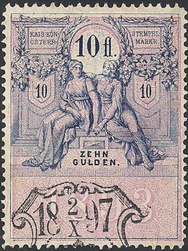 Stempel Marke 1893 10fl