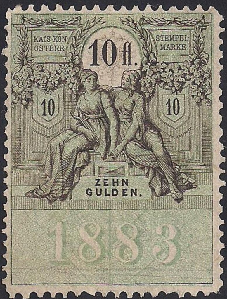 Stempel Marke 1883 10fl