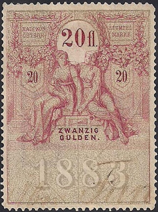 Stempel Marke 1883 20fl