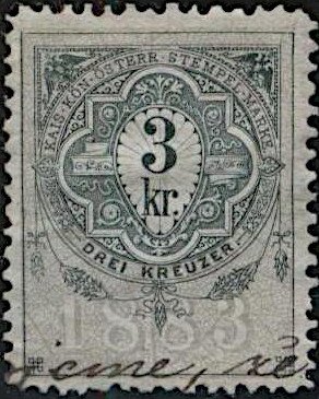 Stempel Marke 1883 3kr