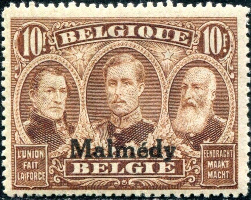 › Overprint "Malmédy" on Three Kings