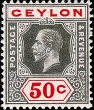 Stamp, Issues of 1912-1925, Sri Lanka,  
