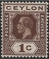 Stamp, Issues of 1921-1933, Sri Lanka,  , Heads of State, Kings