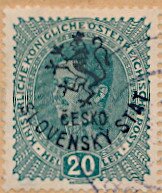 Austria Stamps Overprinted "ČESKO-SLOVENSKÝ STÁT" and Lion